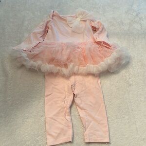 First Impressions tutu LS shirt and pants 3-6mo pink